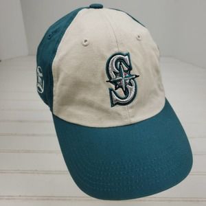 Seattle Mariners Baseball Vintage Adjustable Cap Hat 1977 Teal White